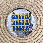 Tri Delta Disco Button Pin - The Pink Pineapple 850