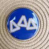 Tri Delta Glitter Letters Button Pin - The Pink Pineapple 850