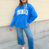 Tri Delta Mock Neck Sweatshirt - The Pink Pineapple 850