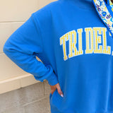 Tri Delta Mock Neck Sweatshirt - The Pink Pineapple 850