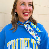 Tri Delta Mock Neck Sweatshirt - The Pink Pineapple 850
