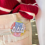 Tri Delta Pastel Bandana Button Pin - The Pink Pineapple 850