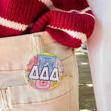 Tri Delta Pastel Bandana Button Pin - The Pink Pineapple 850
