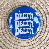 Tri Delta Stars Button Pin - The Pink Pineapple 850