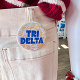 Tri Delta Yellow Floral Button Pin - The Pink Pineapple 850