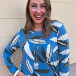 [TRIBAL] Blue Haven Knit Top - The Pink Pineapple 850