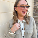 [TRIBAL] Crisp & Cozy Collard Cardigan - The Pink Pineapple 850