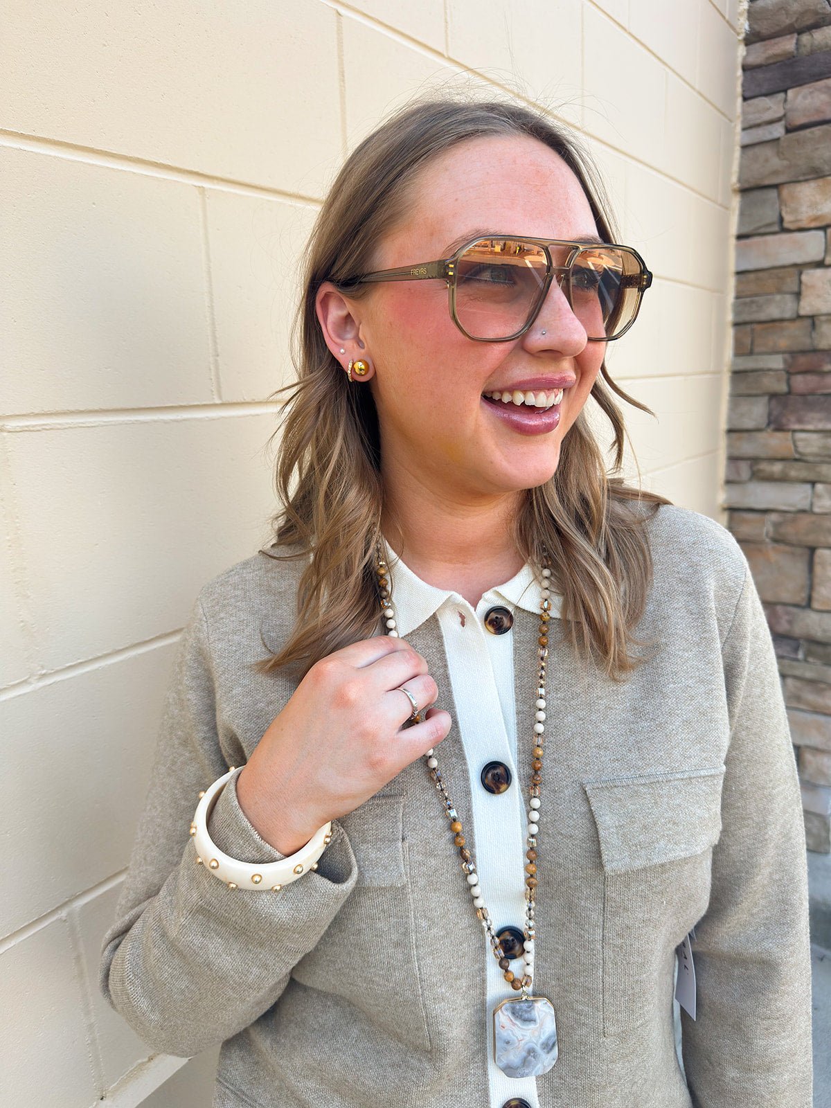[TRIBAL] Crisp & Cozy Collard Cardigan - The Pink Pineapple 850
