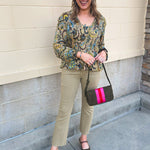 [TRIBAL] Paisley Ruffle Blouse in Aloe - The Pink Pineapple 850