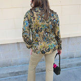 [TRIBAL] Paisley Ruffle Blouse in Aloe - The Pink Pineapple 850