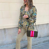 [TRIBAL] Paisley Ruffle Blouse in Aloe - The Pink Pineapple 850
