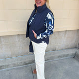 [TRIBAL] Puffer Zip Up Vest in Sapphire - The Pink Pineapple 850