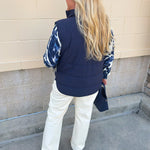 [TRIBAL] Puffer Zip Up Vest in Sapphire - The Pink Pineapple 850