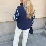 [TRIBAL] Puffer Zip Up Vest in Sapphire - The Pink Pineapple 850