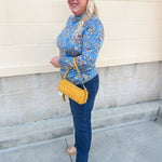[TRIBAL] Soft Knit Top in Blueaura - The Pink Pineapple 850