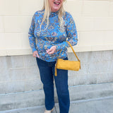 [TRIBAL] Soft Knit Top in Blueaura - The Pink Pineapple 850