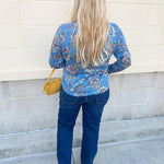 [TRIBAL] Soft Knit Top in Blueaura - The Pink Pineapple 850