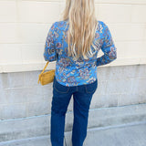 [TRIBAL] Soft Knit Top in Blueaura - The Pink Pineapple 850
