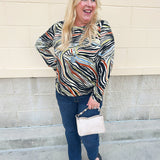 [TRIBAL] Wild Side Soft Knit Top - The Pink Pineapple 850