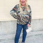 [TRIBAL] Wild Side Soft Knit Top - The Pink Pineapple 850