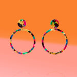 [Tribe + Temple] Color Me Up Hoop Earrings - The Pink Pineapple 850