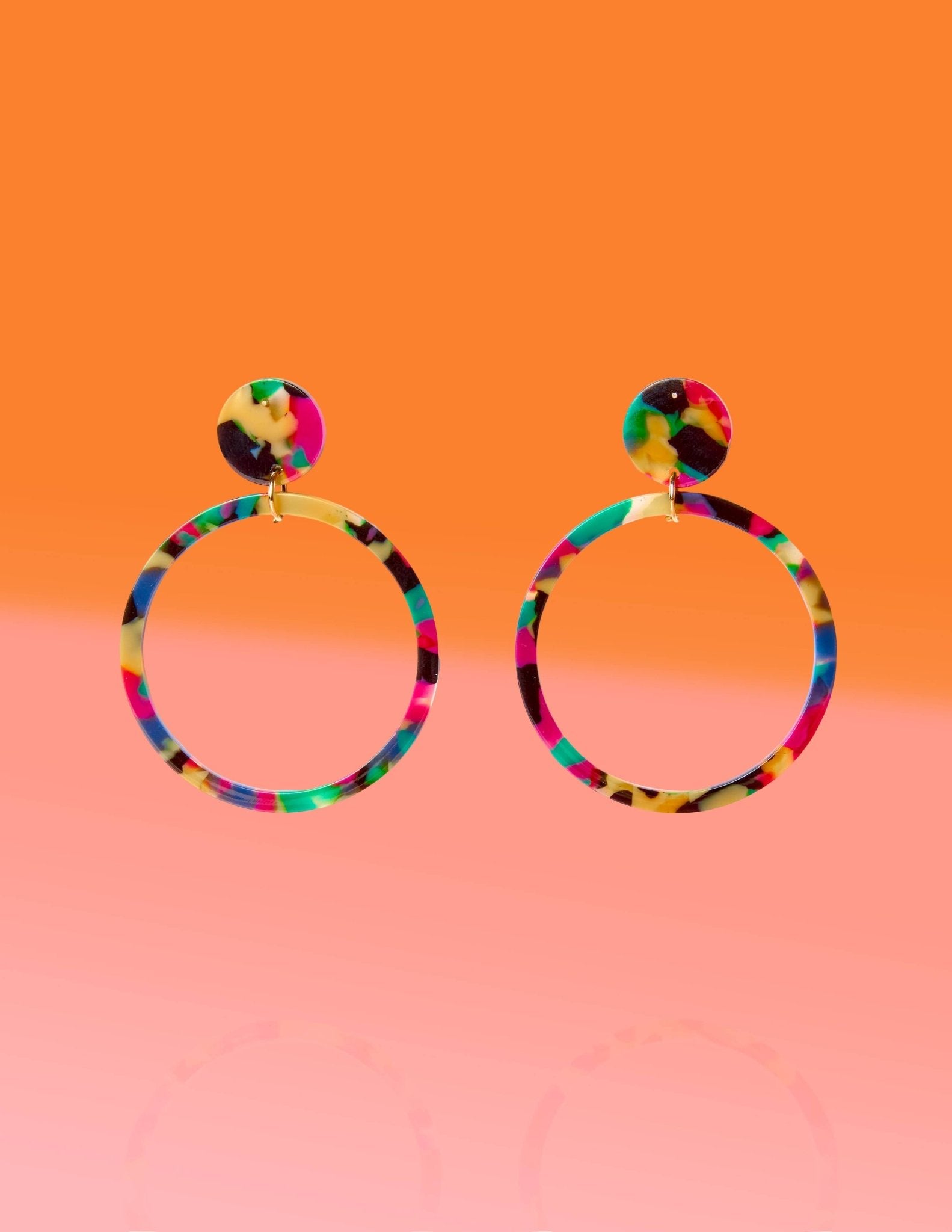 [Tribe + Temple] Color Me Up Hoop Earrings - The Pink Pineapple 850