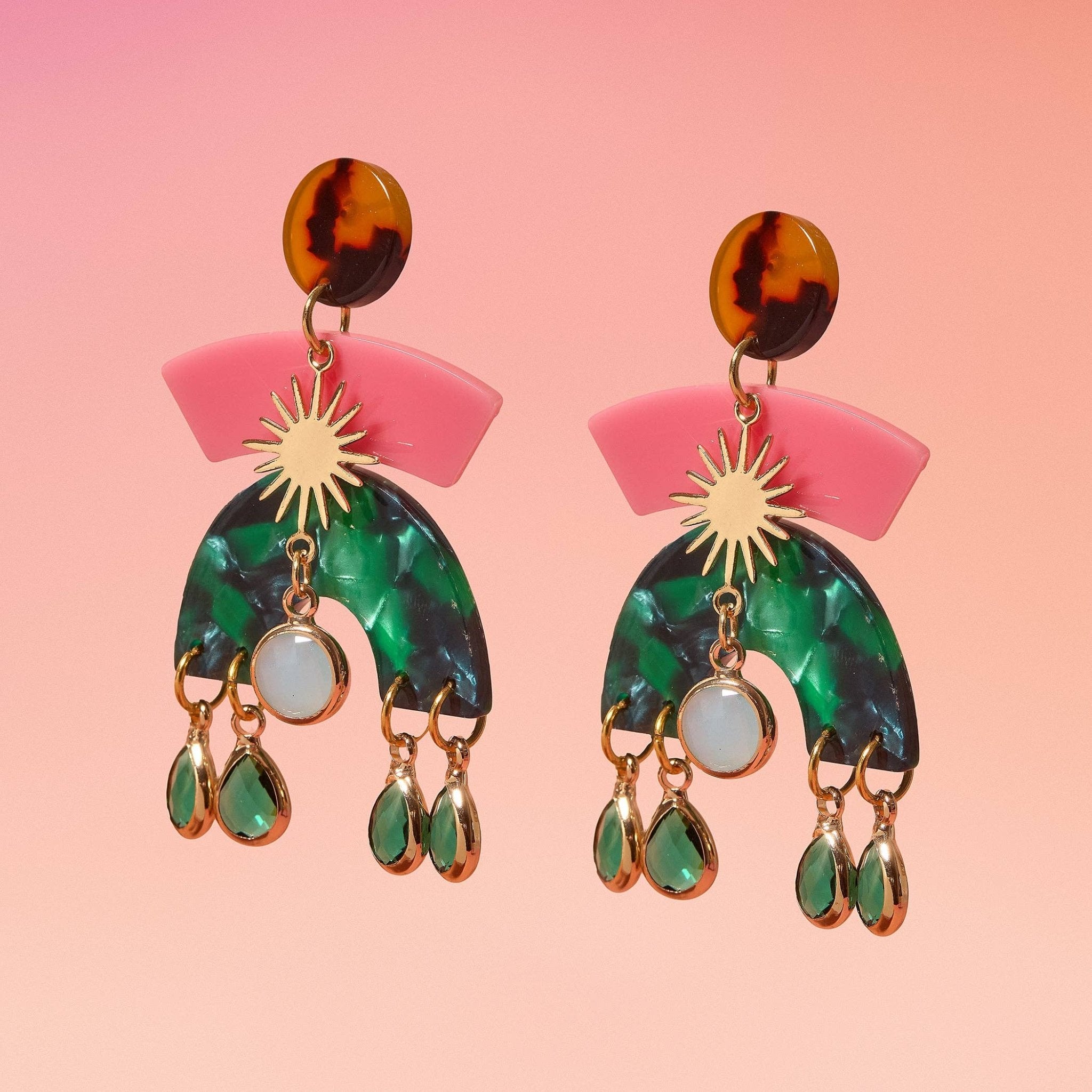 [Tribe + Temple] Freya Statement Earrings - The Pink Pineapple 850