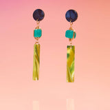 [Tribe + Temple] Lupe Jade Tropical Dangles - The Pink Pineapple 850