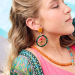 [Tribe + Temple] Tropic Glam Hoops - The Pink Pineapple 850