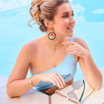 [Tribe + Temple] Tropic Glam Hoops - The Pink Pineapple 850