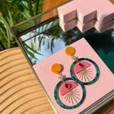 [Tribe + Temple] Tropic Glam Hoops - The Pink Pineapple 850
