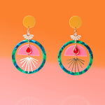 [Tribe + Temple] Tropic Glam Hoops - The Pink Pineapple 850