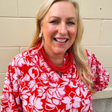 Triple Heart Beaded Drop Earrings - The Pink Pineapple 850