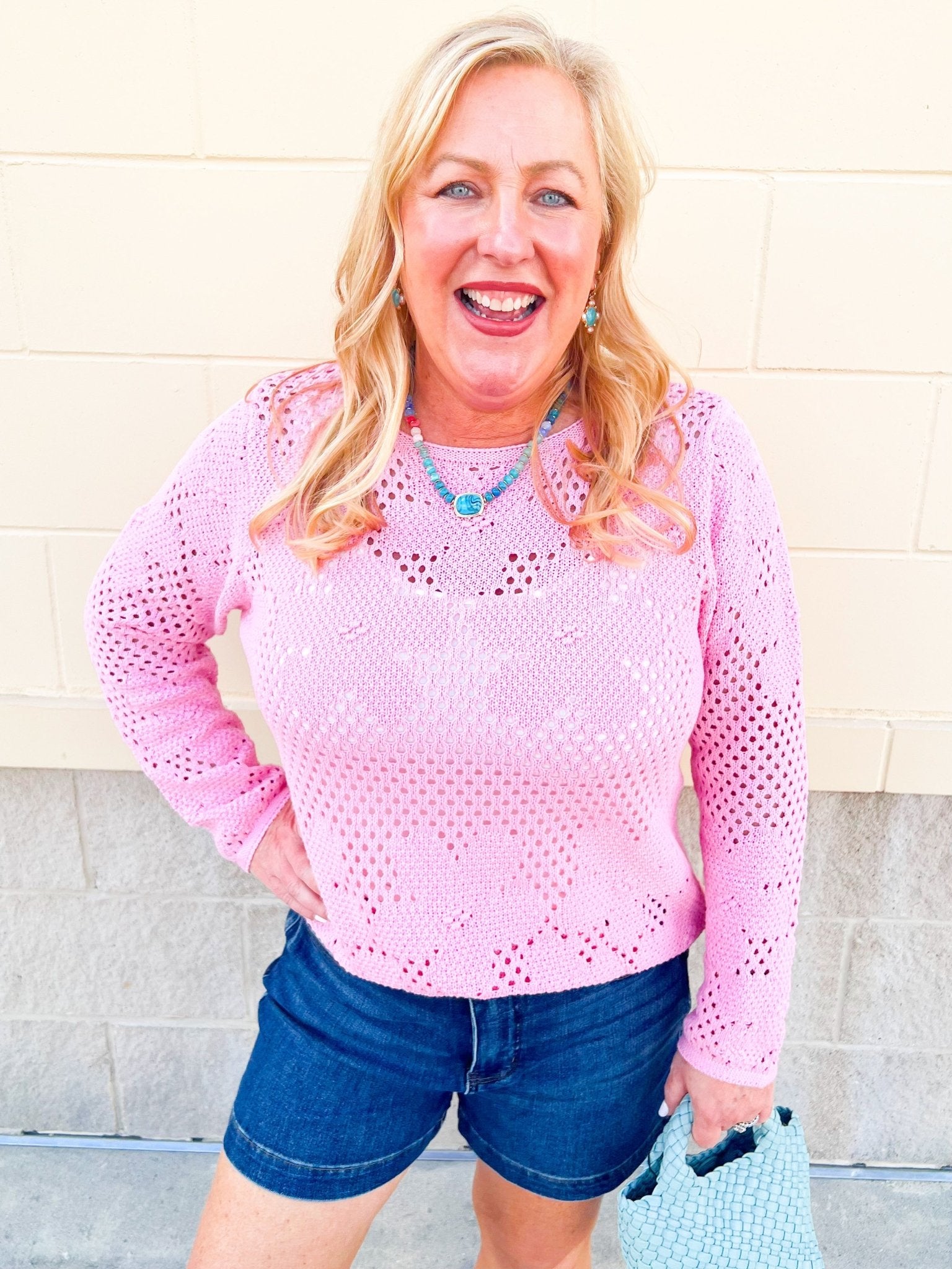 Turquoise Tide Pendant Beaded Necklace - The Pink Pineapple 850