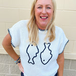 Twin Fin Sweater Top - The Pink Pineapple 850