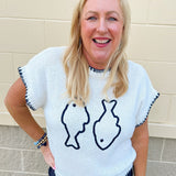 Twin Fin Sweater Top - The Pink Pineapple 850