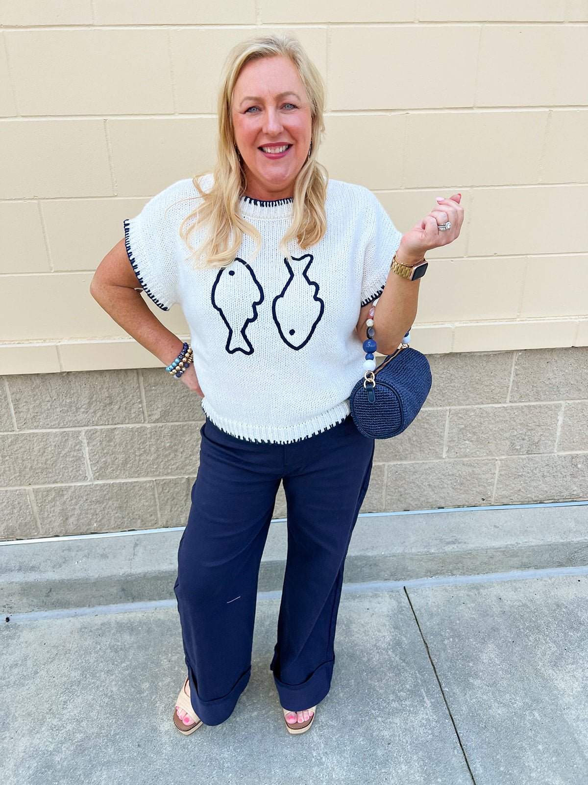 Twin Fin Sweater Top - The Pink Pineapple 850