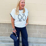 Twin Fin Sweater Top - The Pink Pineapple 850