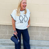 Twin Fin Sweater Top - The Pink Pineapple 850