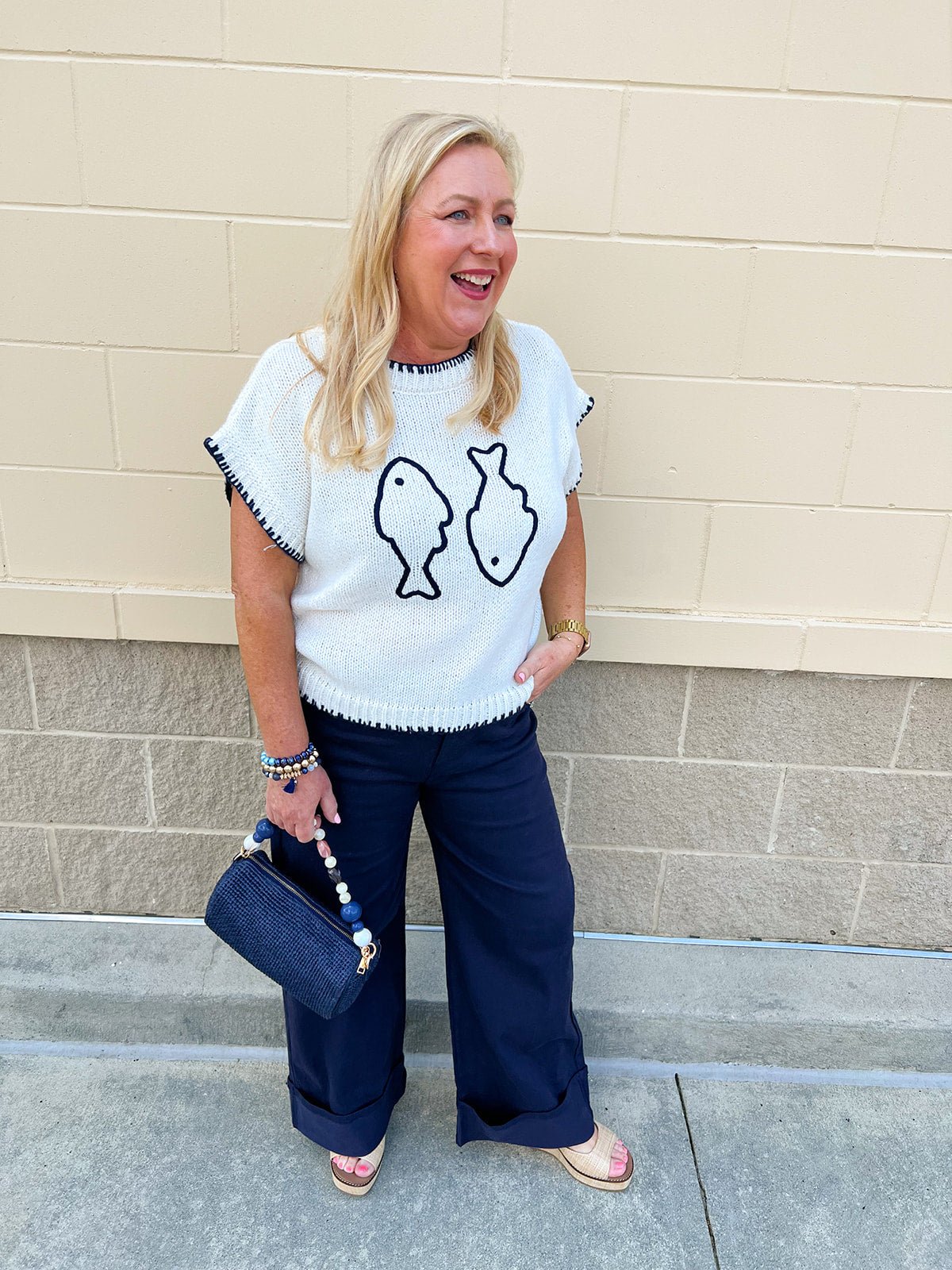 Twin Fin Sweater Top - The Pink Pineapple 850