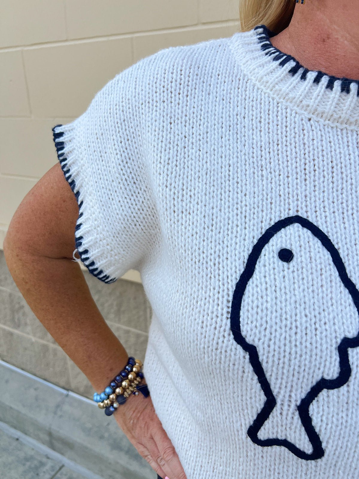 Twin Fin Sweater Top - The Pink Pineapple 850