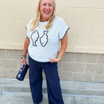 Twin Fin Sweater Top - The Pink Pineapple 850