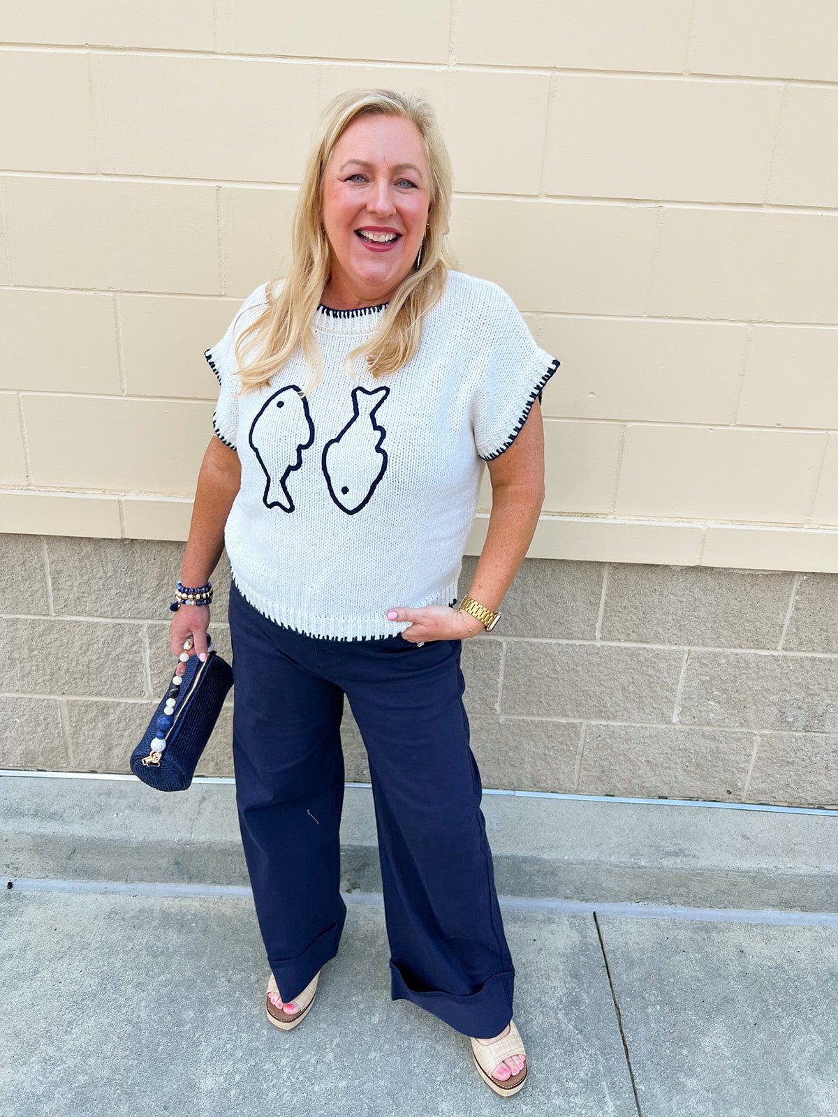 Twin Fin Sweater Top - The Pink Pineapple 850