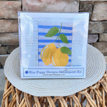 Two Lemons on Blue Stripes Needlepoint Kit - The Pink Pineapple 850