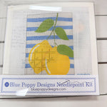 Two Lemons on Blue Stripes Needlepoint Kit - The Pink Pineapple 850