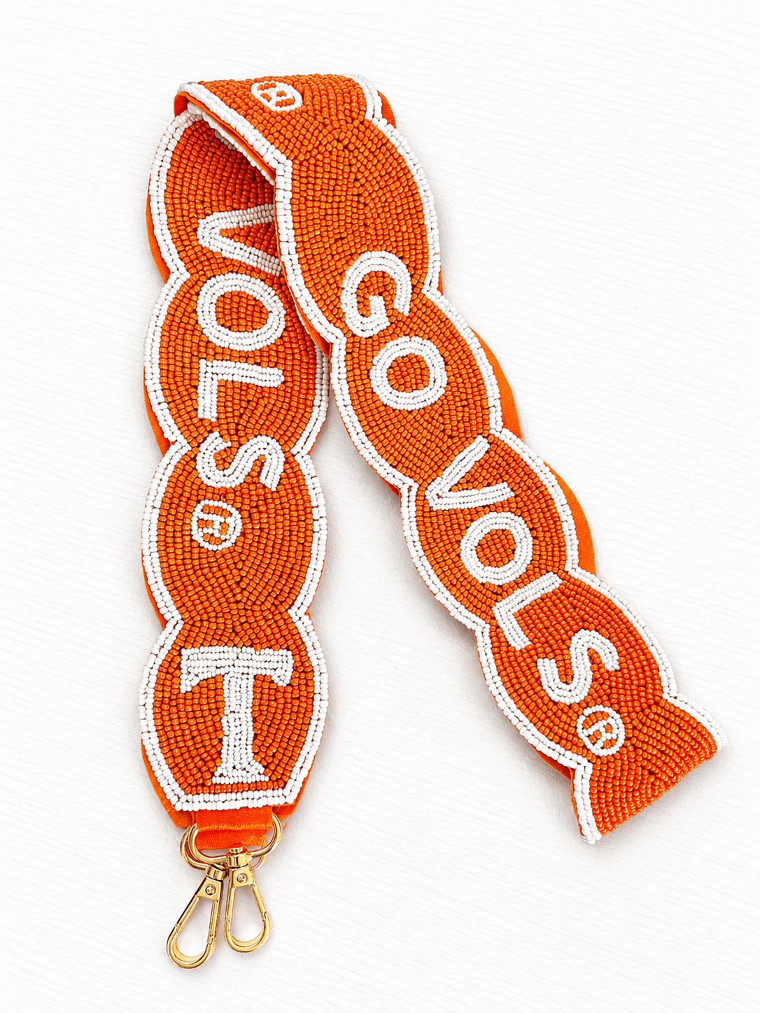 University of Tennessee Fully Beaded Scalloped Purse Strap - The Pink Pineapple 850