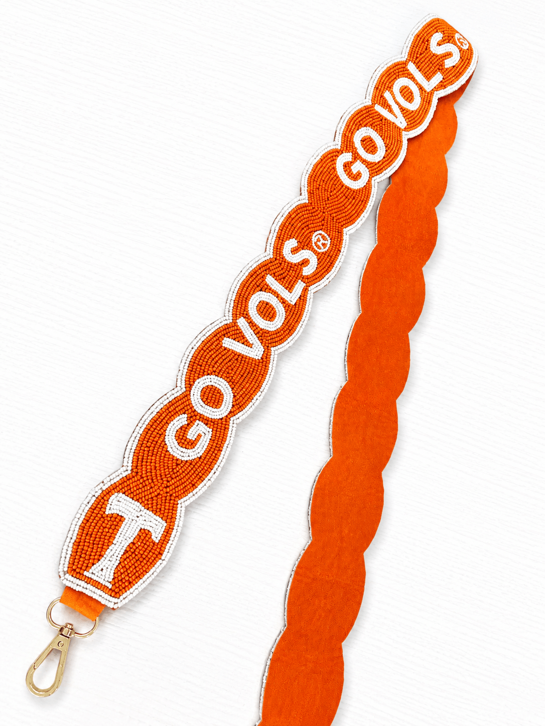 University of Tennessee Fully Beaded Scalloped Purse Strap - The Pink Pineapple 850