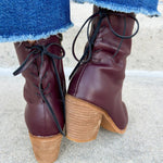 Valencia Pointed Toe Ankle Boot in Garnet - The Pink Pineapple 850