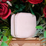 Velvet Jewelry Box Organizer Travel Box in Pink - The Pink Pineapple 850