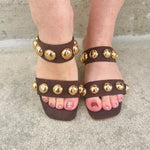 Venus Coffee Block Heel - The Pink Pineapple 850